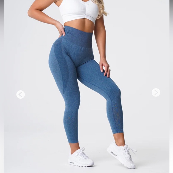 NVGTNg Slate Blue Buttery Soft High Waisted Seamless Activewear Leggings NWT XS - Picture 2 of 16